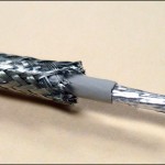 Example of a complex multi-core cable with a foil shield on inner conductors and an outer braided shield